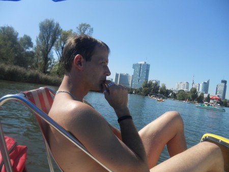 Boot fahren Alte Donau